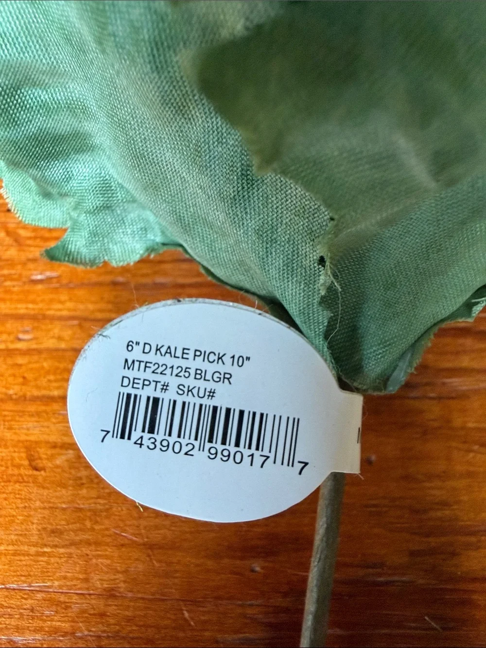🥬 Decorative Fall/Spring Faux Kale Pick 6” D x 10” Blue/Green set of 3